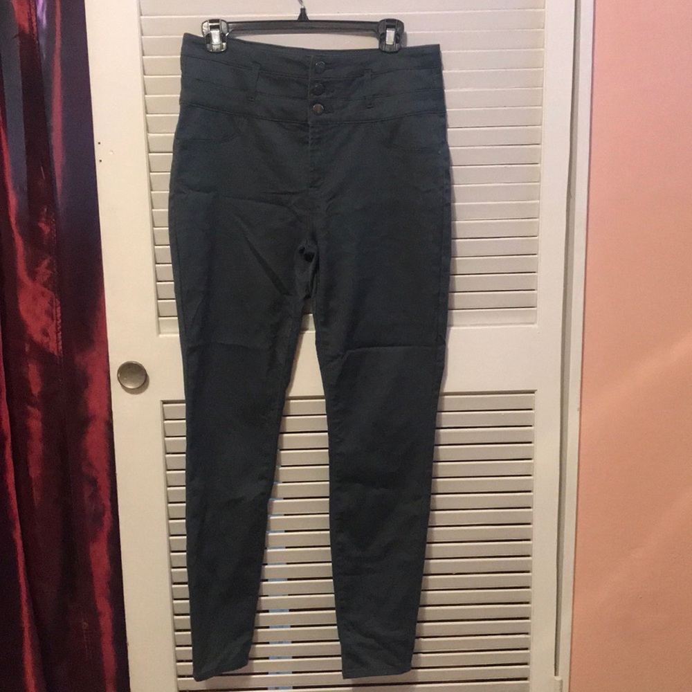 Dark grey high waist jeans